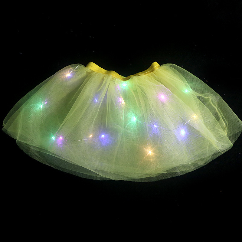 Light Flash Butterfly Wings Four-Piece Luminous Gauze Skirt Pettiskirt with Children's Performance Props Stall Toys Wholesale