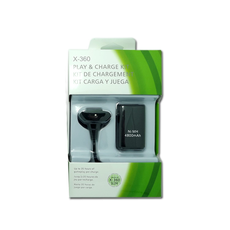 Xbox360 Battery 2-in-1 Package Xbox360 Wireless Handle Lithium Battery + USB Charging Cable Battery Pack