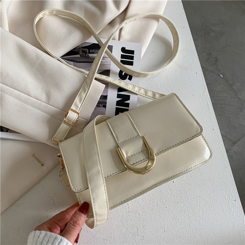 Women's Bag 2021 Spring New Fashion Pu Shoulder Bag Ins Western Style Portable Crossbody Bag Baguette Bag