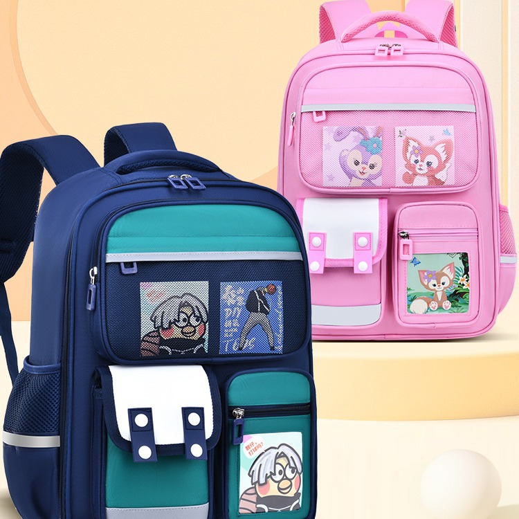 新款小学生书包男女孩英伦风轻便减负护肩大容量儿童书包1-6年级