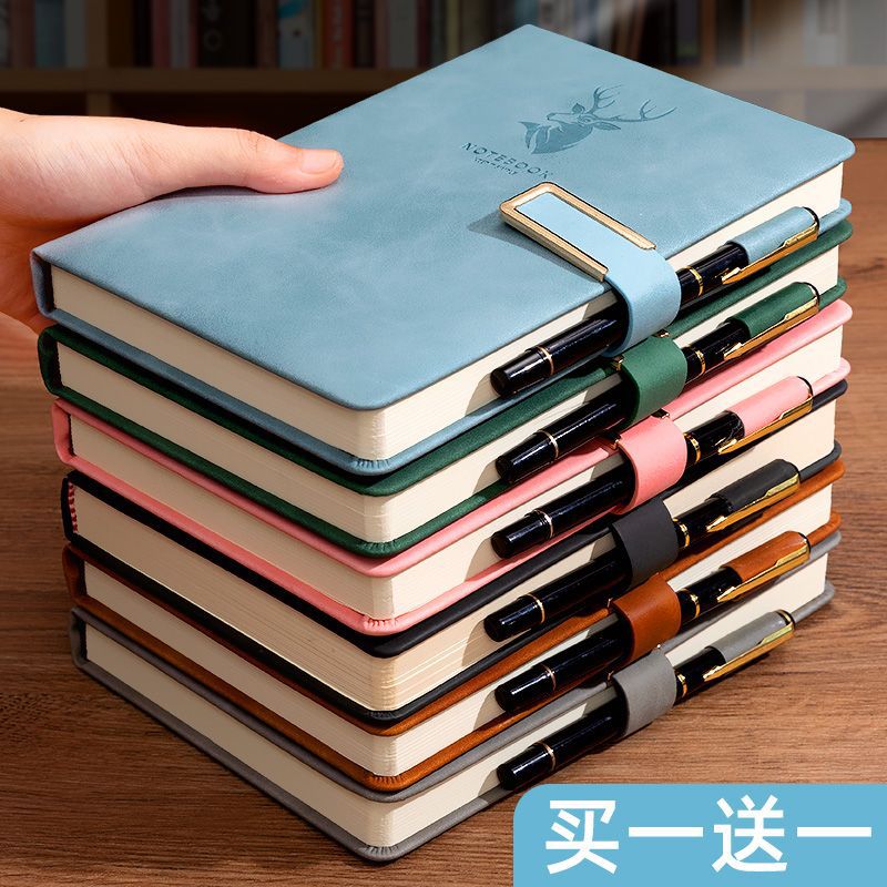 notebook book super thick college student a5 leather business notepad thick retro simple diary creative wholesale