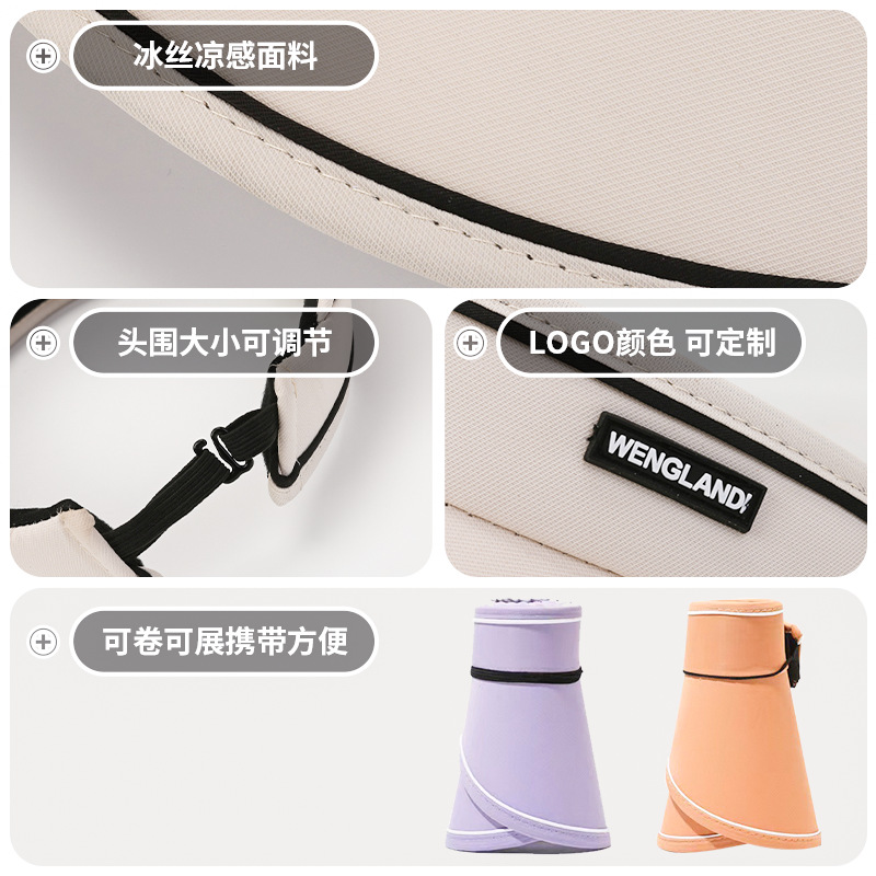 Sun Hat Portable Roll Sun Protection Hat Summer Outdoor Large Brim UV Face Cover Sun Hat UV Protection Air Top Shell-like Bonnet