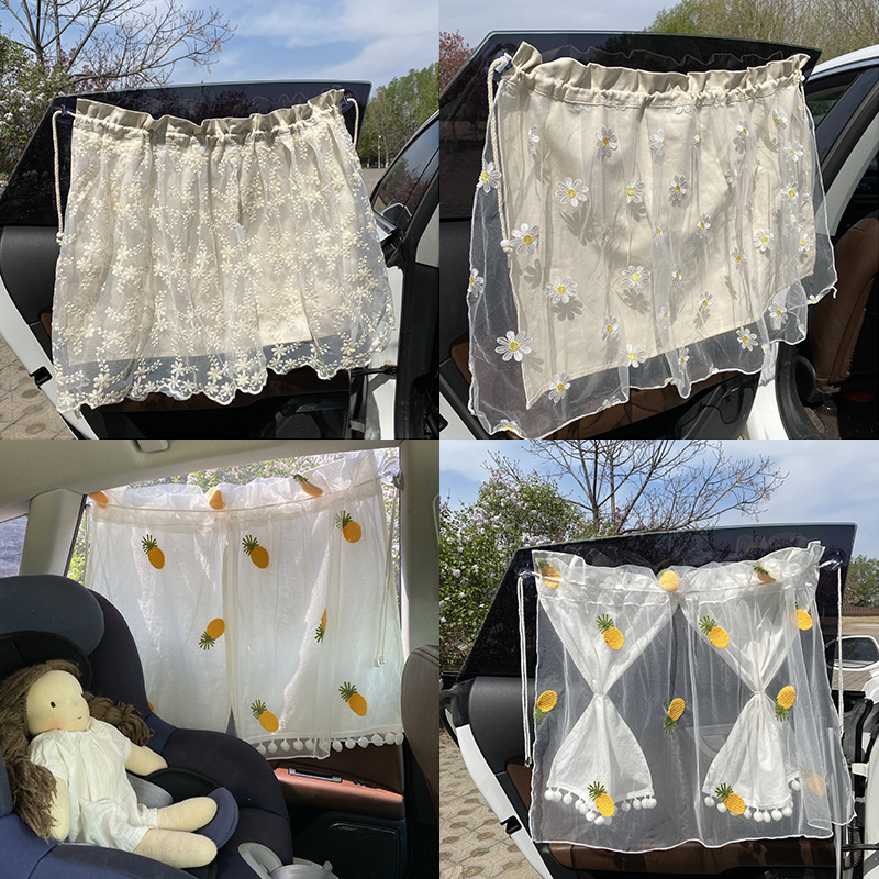 Ttbebe/Korean Ins Car Curtain Baby Car Sucking Disc Shading Curtain Side Window Light Blocking Sun Protection Heat Insulation