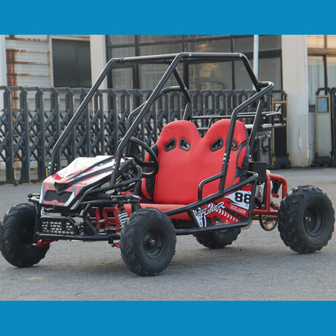 儿童电动越野卡丁车 双人汽油草地越野车 汽油四轮越野车