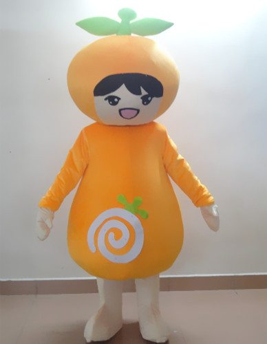定做头套广告道具服装活动服装可脱装扮橘子柑橘娃娃卡通人偶服装