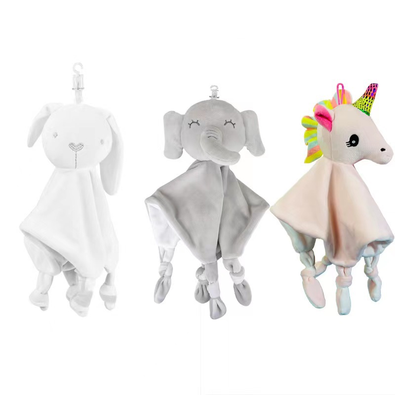 Infant Appeasing Towel Baby Bibs Cartoon Elephant Rabbit Appeasing Towel Spot Factory Wholesale