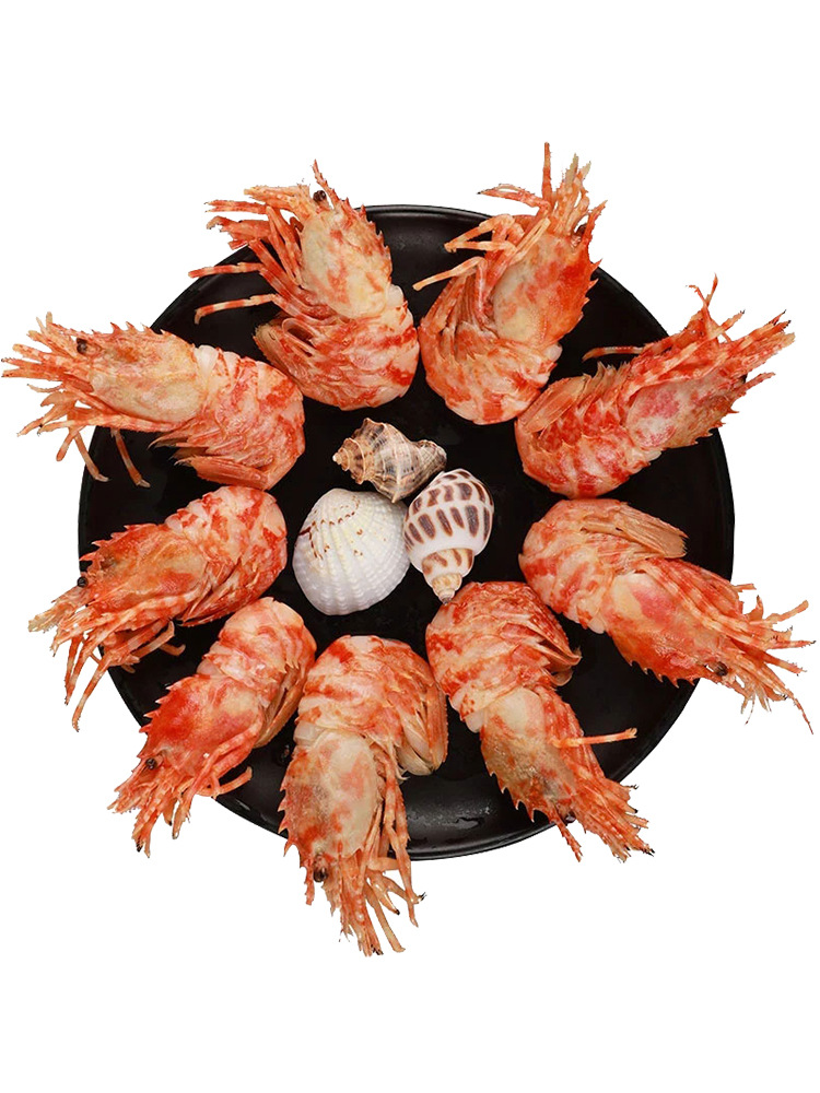 格陵兰虾莱伯虾俄罗斯火龙虾1kg北极虾鬼海老虾鲜活速冻即食冰虾