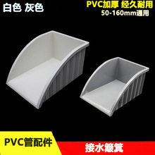 PVC积水簸箕50 110 160mm雨水管通用型加厚集水斗排水方簸箕