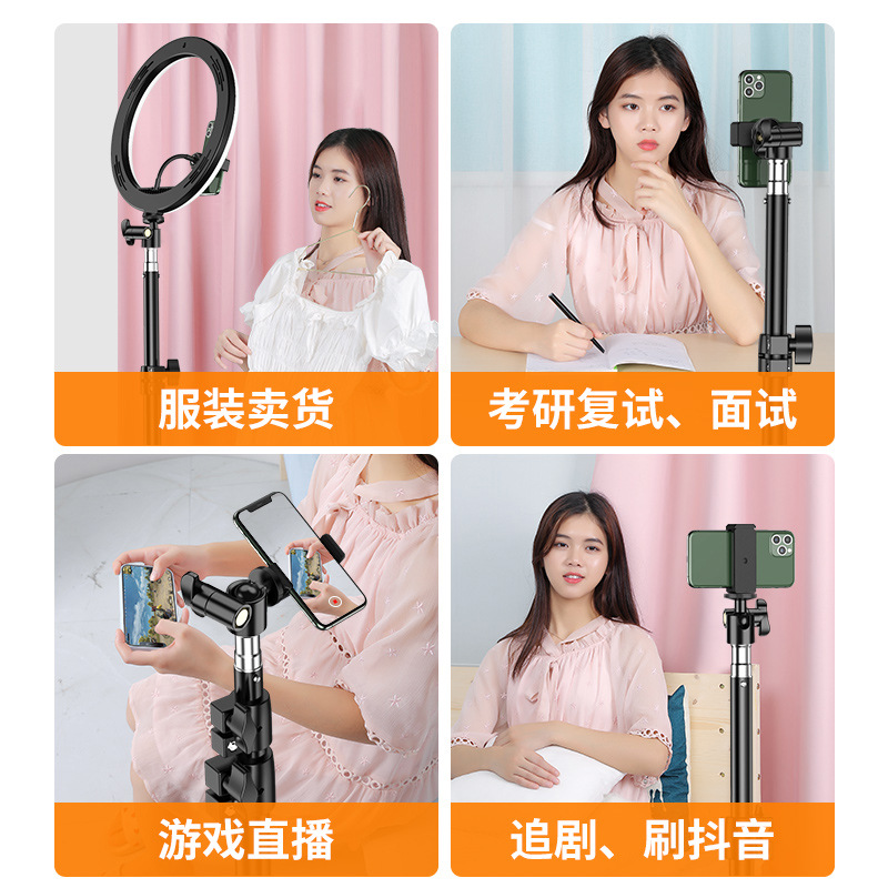 Mobile Phone Bracket Live Selfie Rod Tripod Fill Light for Douyin Videos Support Frame Outdoor Extension Stand