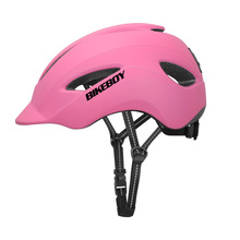 骑行头盔带尾灯USB充电防水山地公路轮滑户外单车安全帽休闲头盔