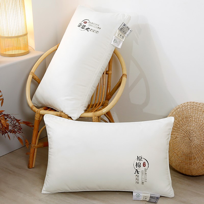 mr3la类母婴级防螨聚酯纤维枕头枕芯一对装家用酒店护颈椎助睡眠