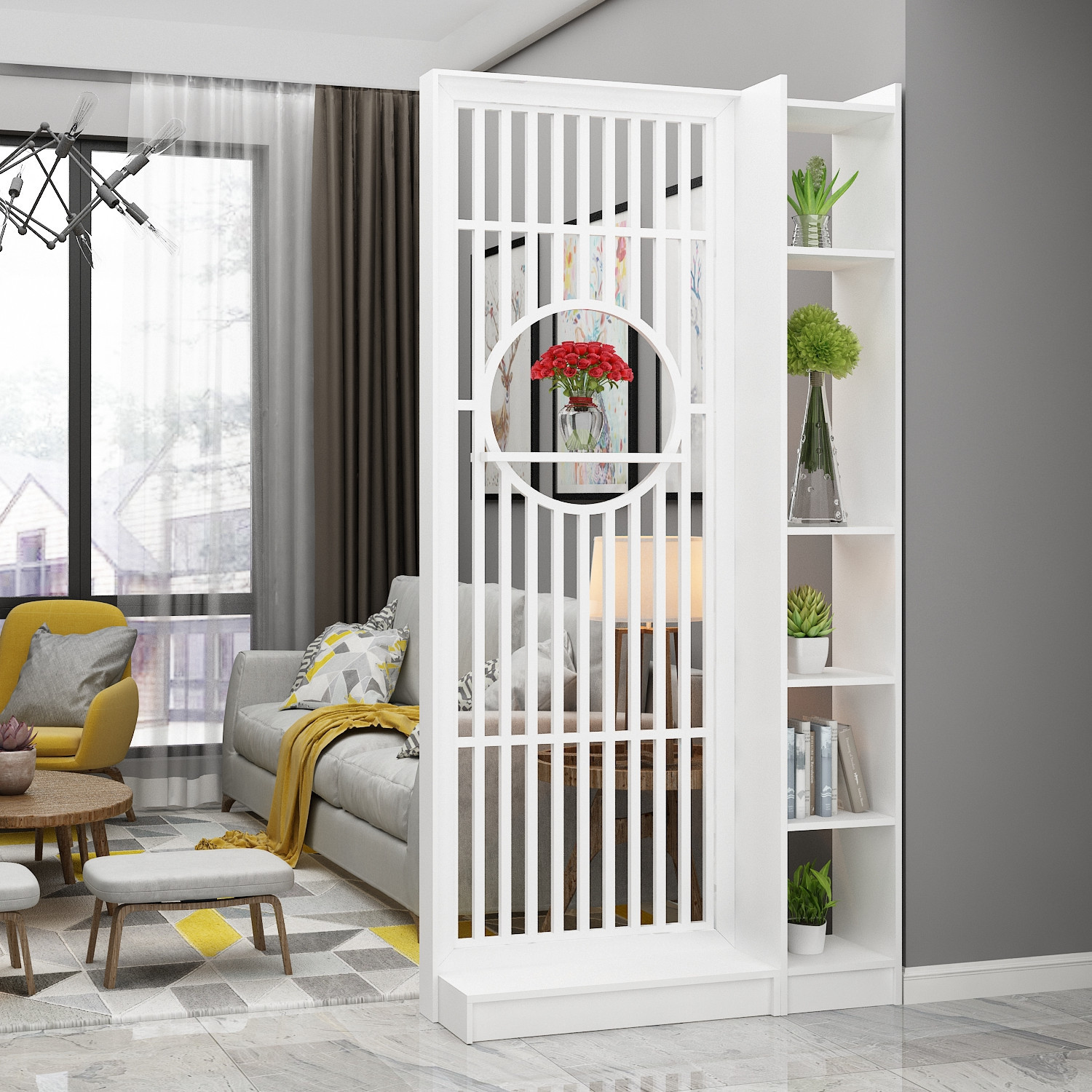 欧式屏风隔断折叠客厅简约现代卧室家用遮挡简易镂空雕花移动折屏