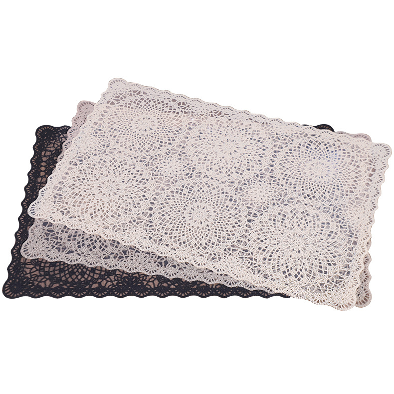 French Entry Lux Table Runner Vintage Lace Table Cloth Artistic Placemat Long Table Hollow PVC