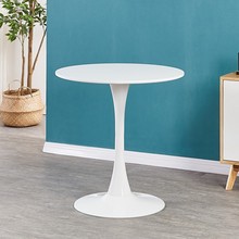 郁金香桌北欧简约现代家用白色圆形餐桌椅组合洽谈接待小户型圆桌