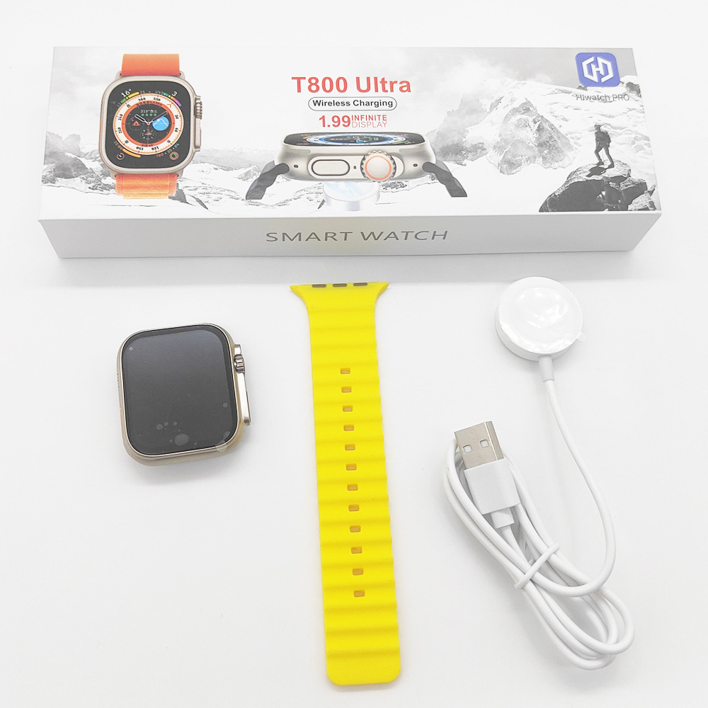 New T800ultra Smart Watch Bluetooth Calling Heart Rate Blood Pressure Blood Oxygen Body Temperature Exercise Meter Step Letter