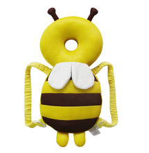 创意早教蜜蜂双肩包防摔枕儿童毛绒玩具书包定制卡通背包厂家定制