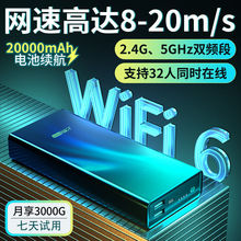 适用无线wifi随身wifi6通路由器上网免插卡通用20000毫安