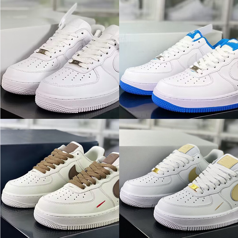 莆田纯原空军一号纯白经典小白鞋女低帮af1小麦色情侣运动板鞋男