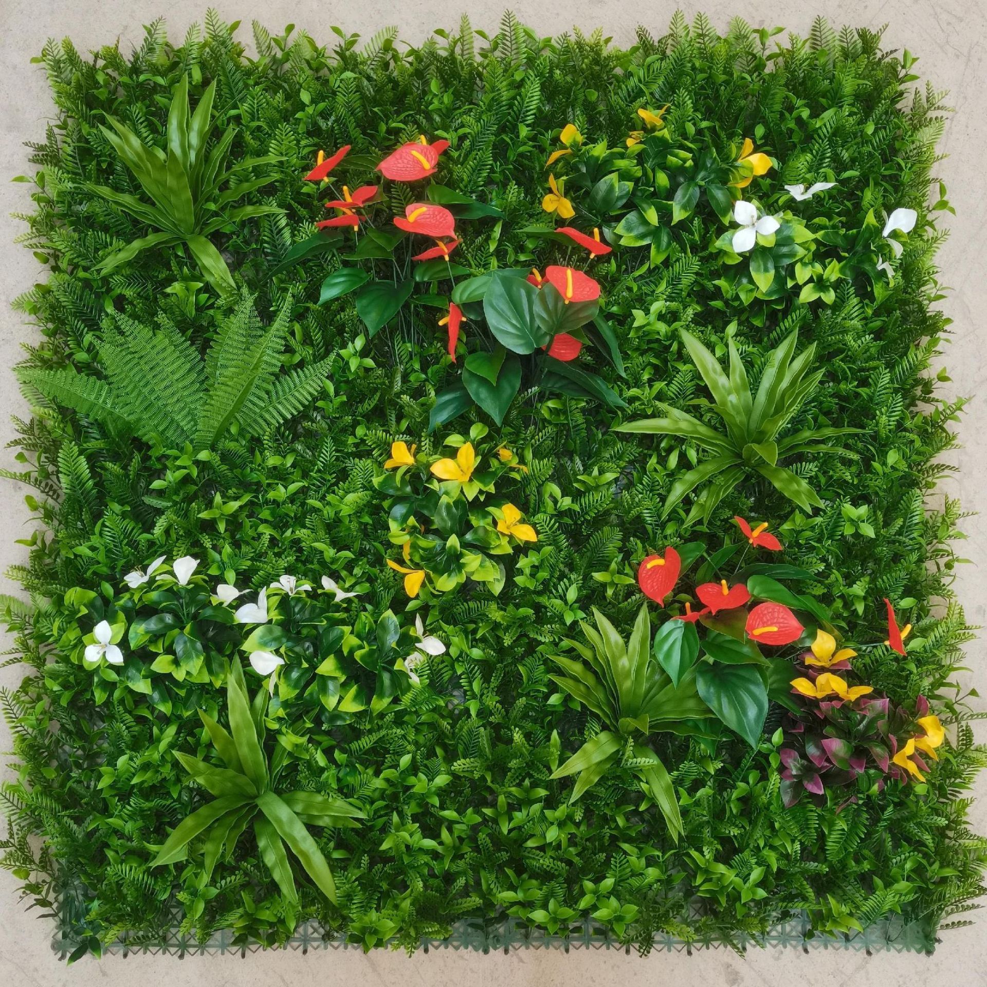 Artificial lawn plant wall green plant plastic fake flowers artificial lawn decoration
