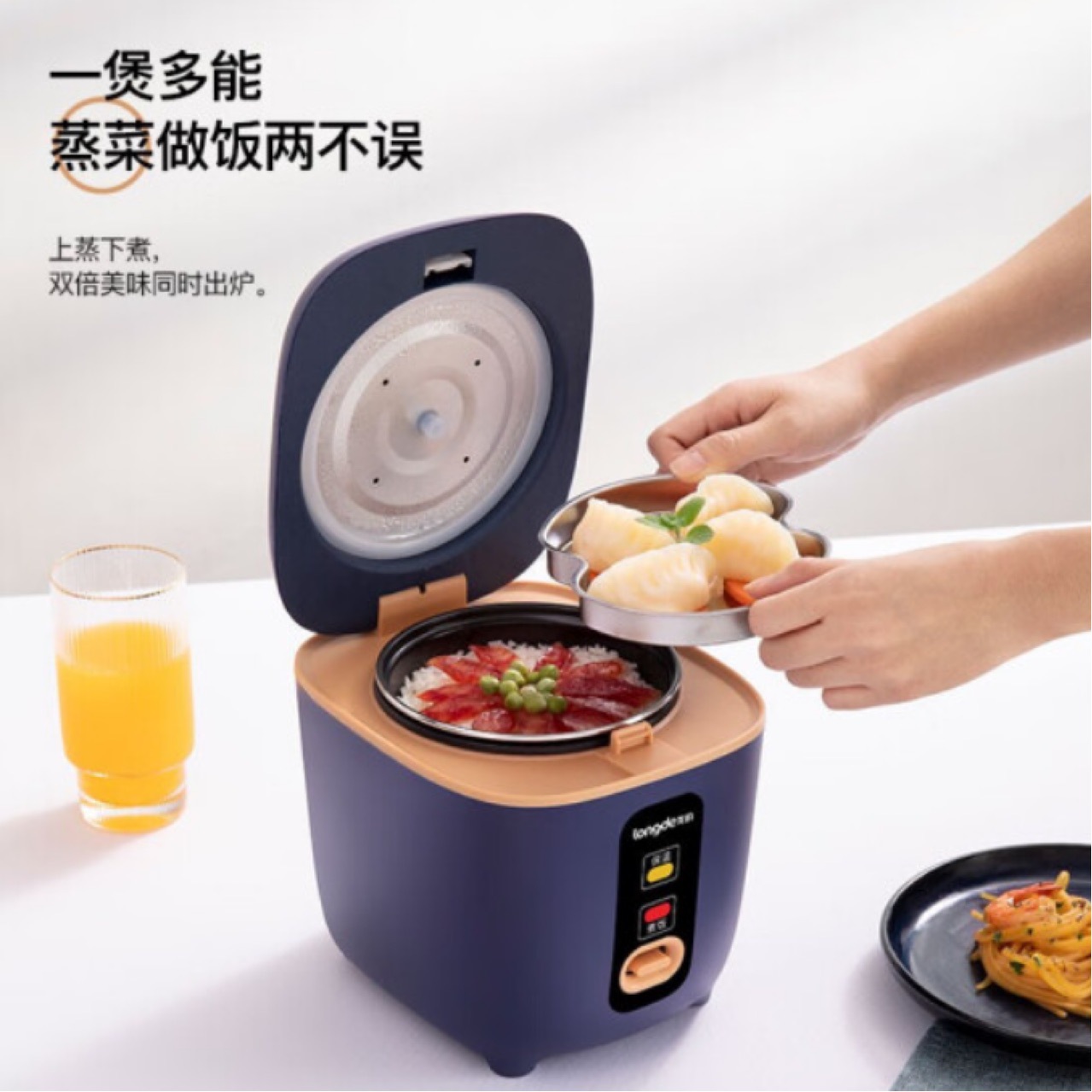 龙的 家用小型迷你煲 电饭煲电饭锅小2人1.