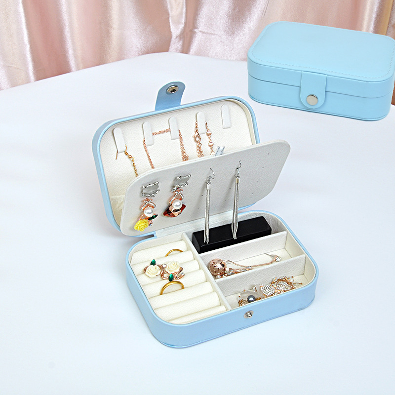 Large Capacity Jewelry Storage Box Anti-Oxidation Necklace Ear Stud Ring Jewelry Box Portable Jewelry