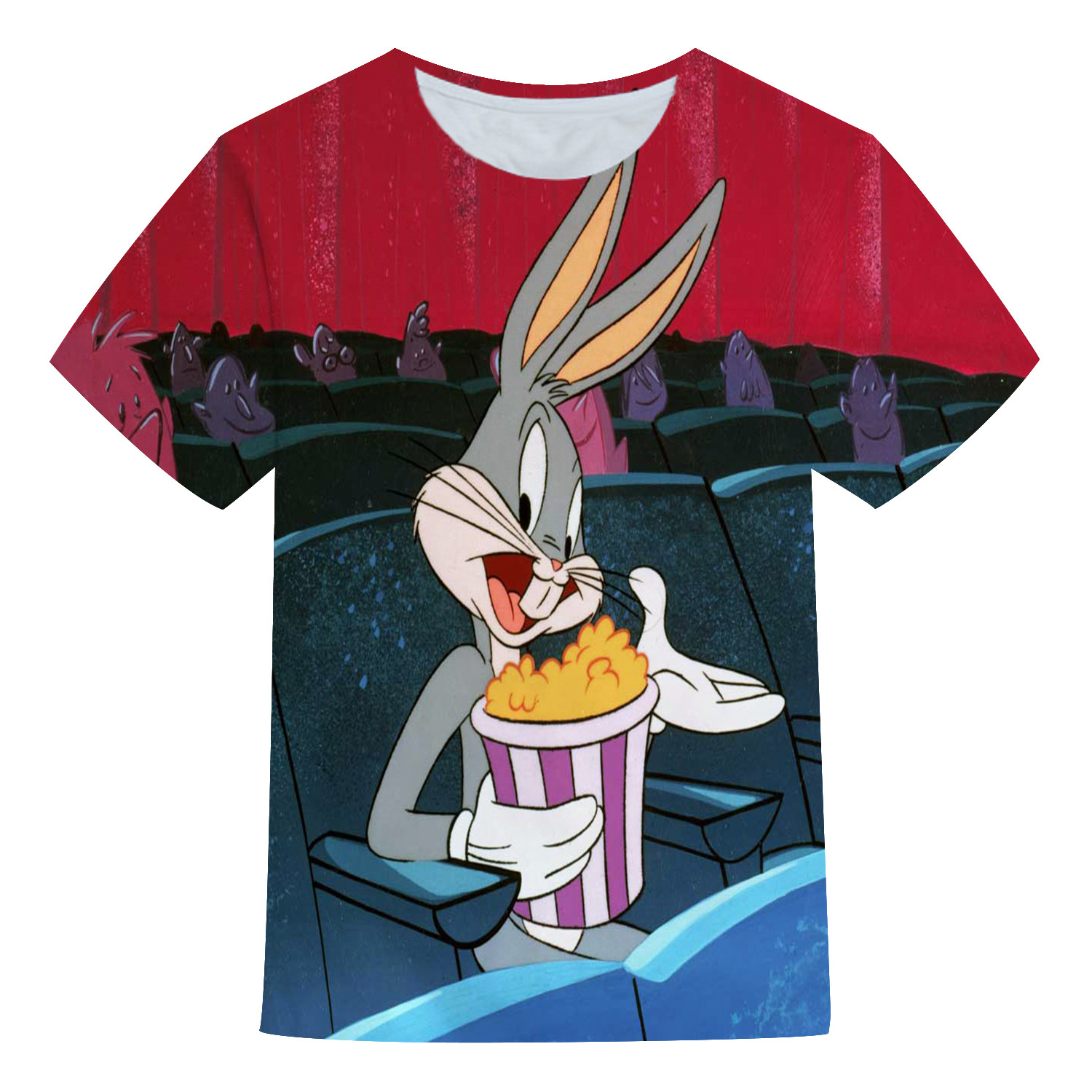 3d动漫卡通兔八哥厂家货源3dt恤短袖童装时尚圆领bugs bunny定制