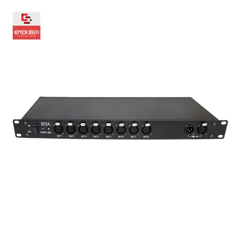 信号收发器放大器dmx512路等分配信号帕灯光束光电隔离 8舞台灯光