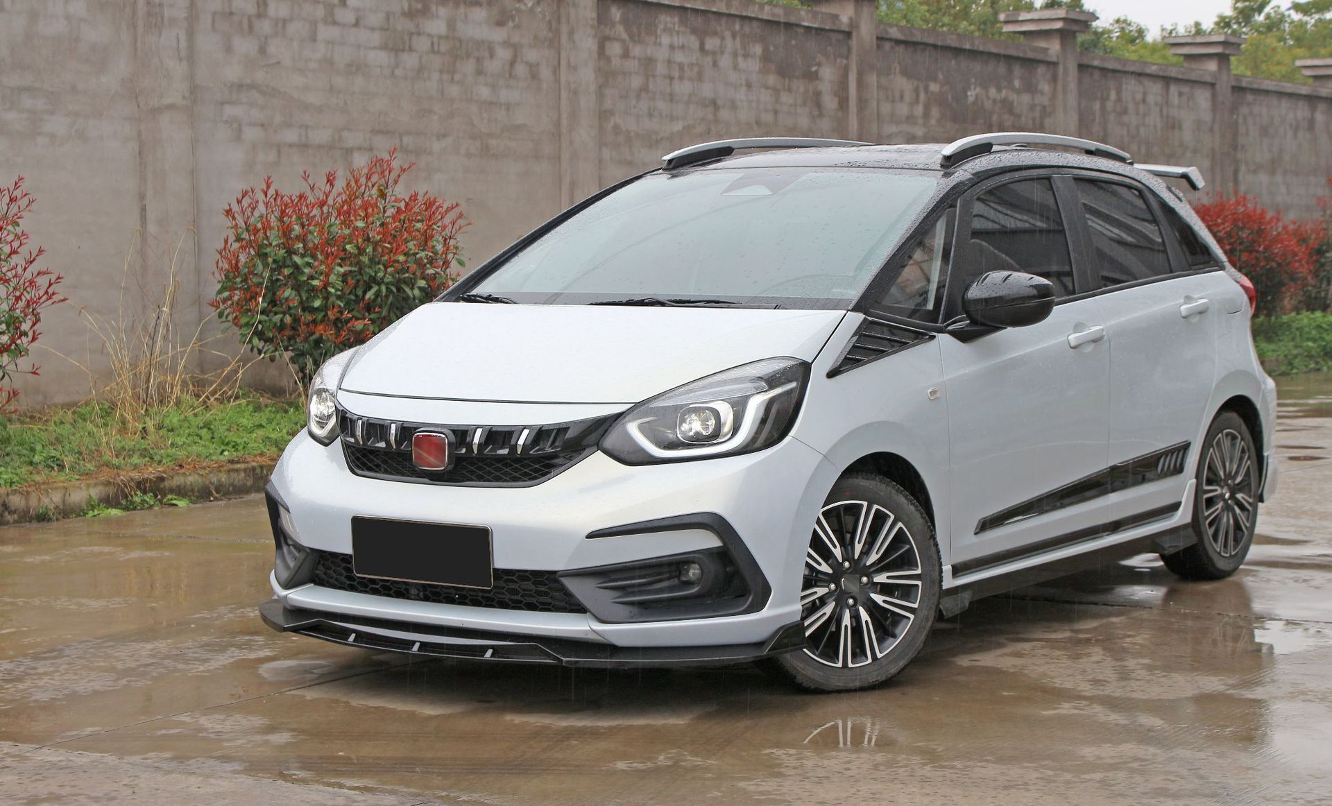 适用第四代21款飞度改装前铲尾翼百叶窗侧裙fit飞度前唇小包围