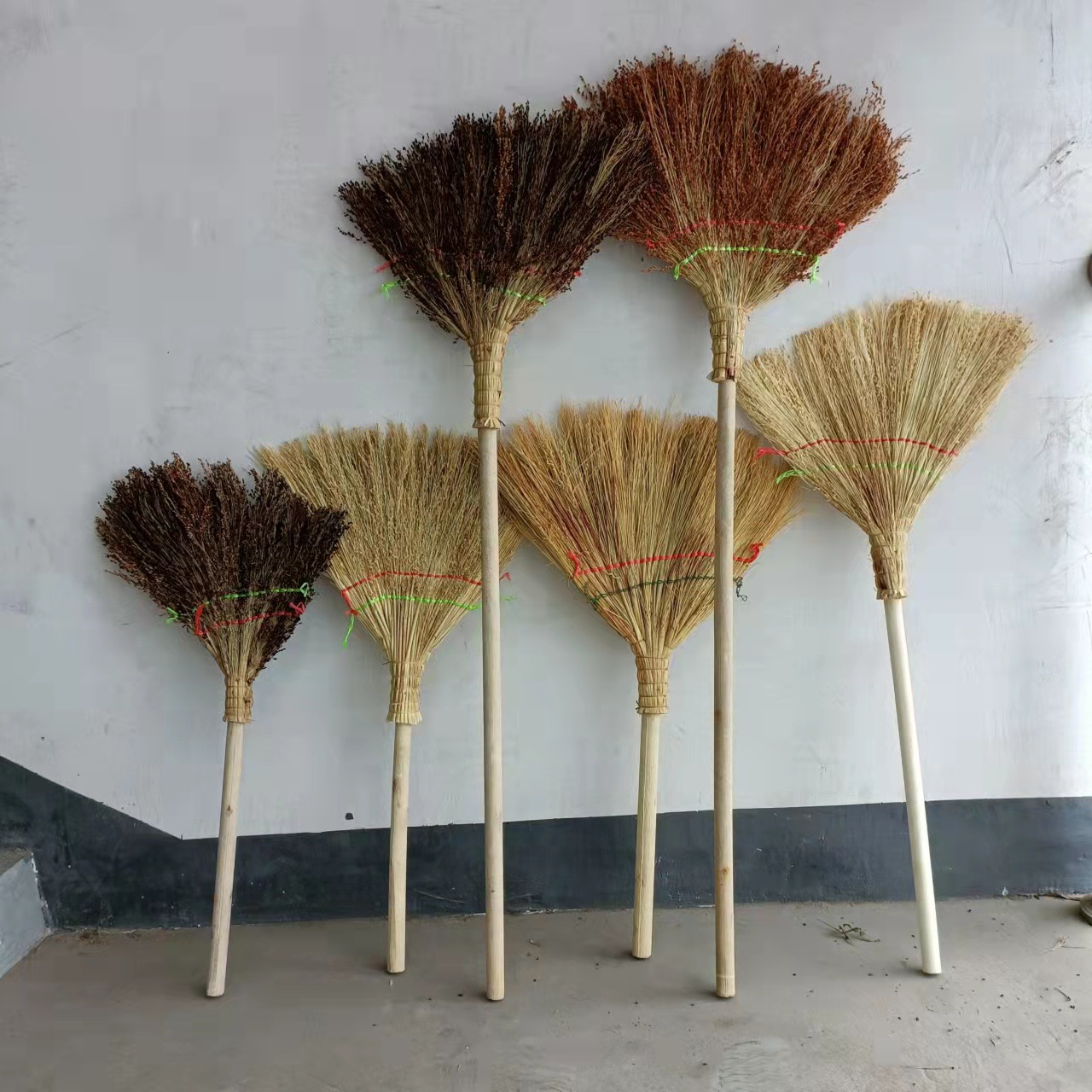 【仕花商贸】木头柄高粱扫把笤帚扫帚家用清扫用具环卫工具