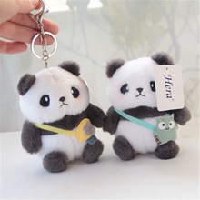 可爱熊猫钥匙扣挂件学生书包挂饰挎包小熊猫钥匙链包包玩偶装配饰