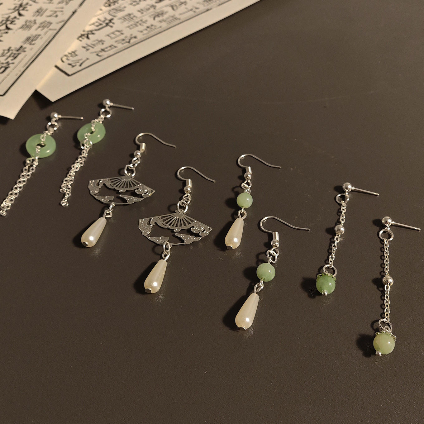 古典耳环中国风无耳洞耳夹汉服配饰百搭新中式耳饰清冷国风耳坠