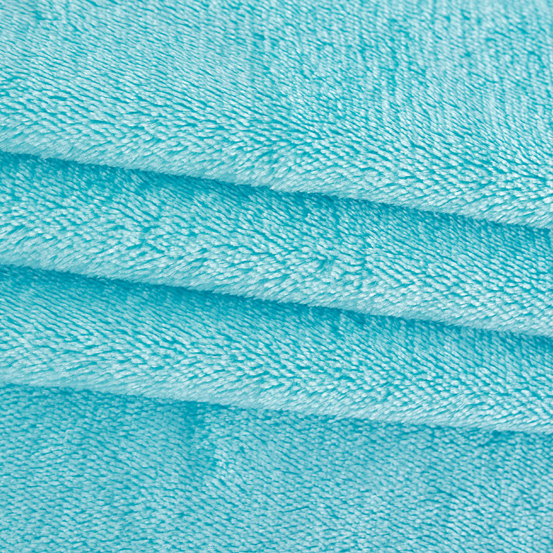 现货单面素色法兰绒 220g全涤针织绒布 家居服睡衣毛毯面料