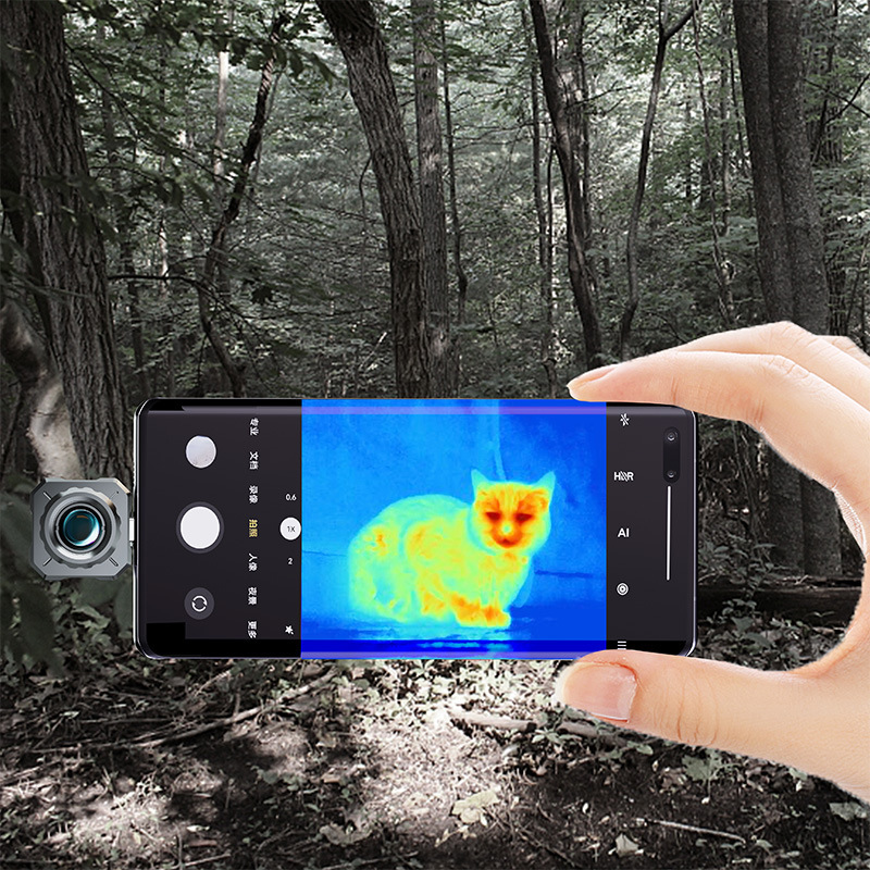 精明鼠鹰眼nf-588手机热成像红外夜视仪高清全黑户外探索热感搜仪