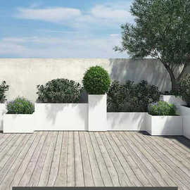 玻璃钢户外花箱阳台花槽花园花池庭院花坛露台种植箱室外楼顶花盆