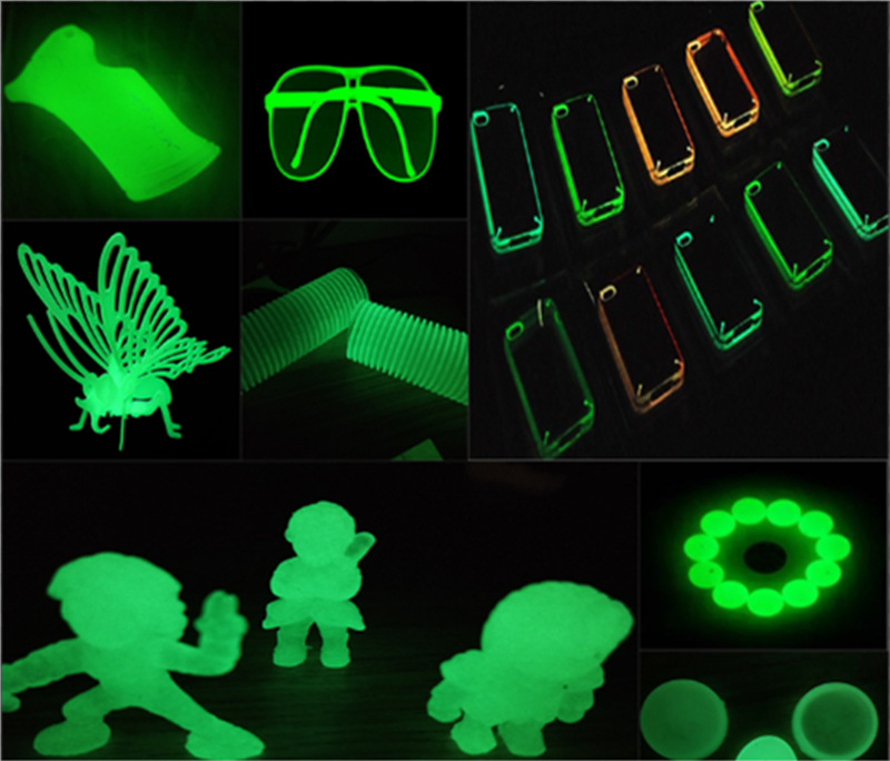 夜晚发光塑胶母粒高亮长效夜光pc塑料粒子注塑挤出压塑挤塑