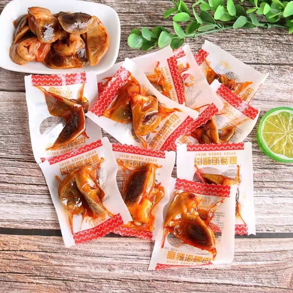 鲸洋海螺肉开袋即食麻辣螺肉真空袋装网红休闲海鲜小零食