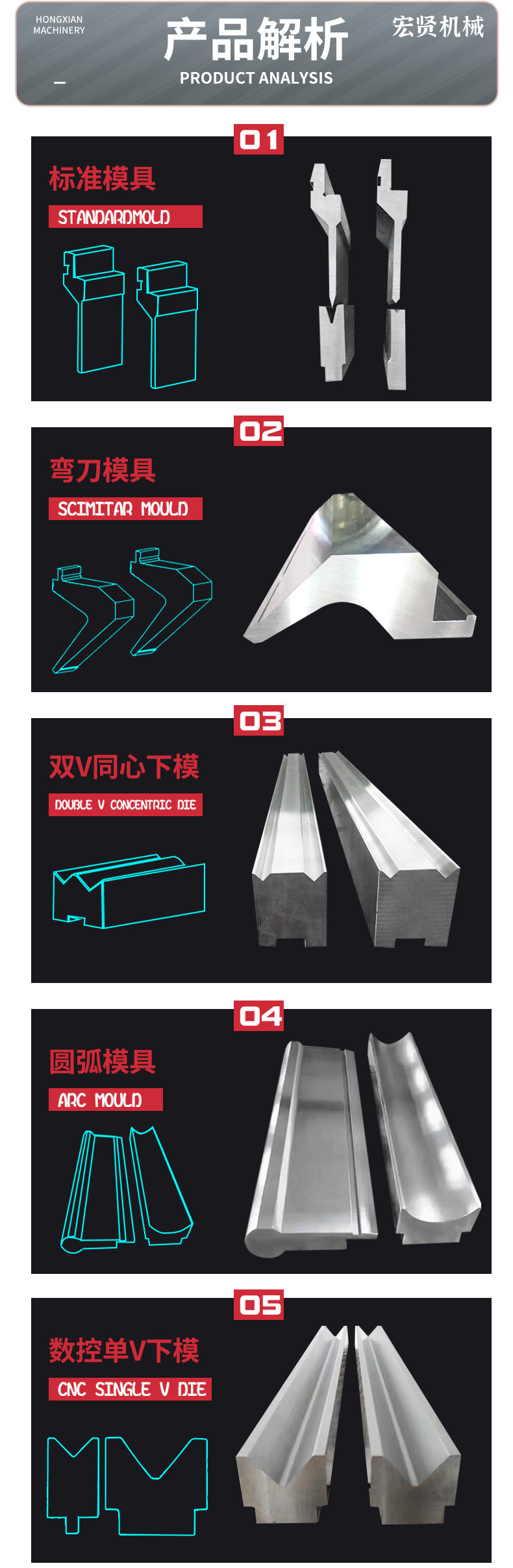 数控折弯机上下模具大弯刀尖刀模圆弧模底模 折边刀模 折弯机刀模