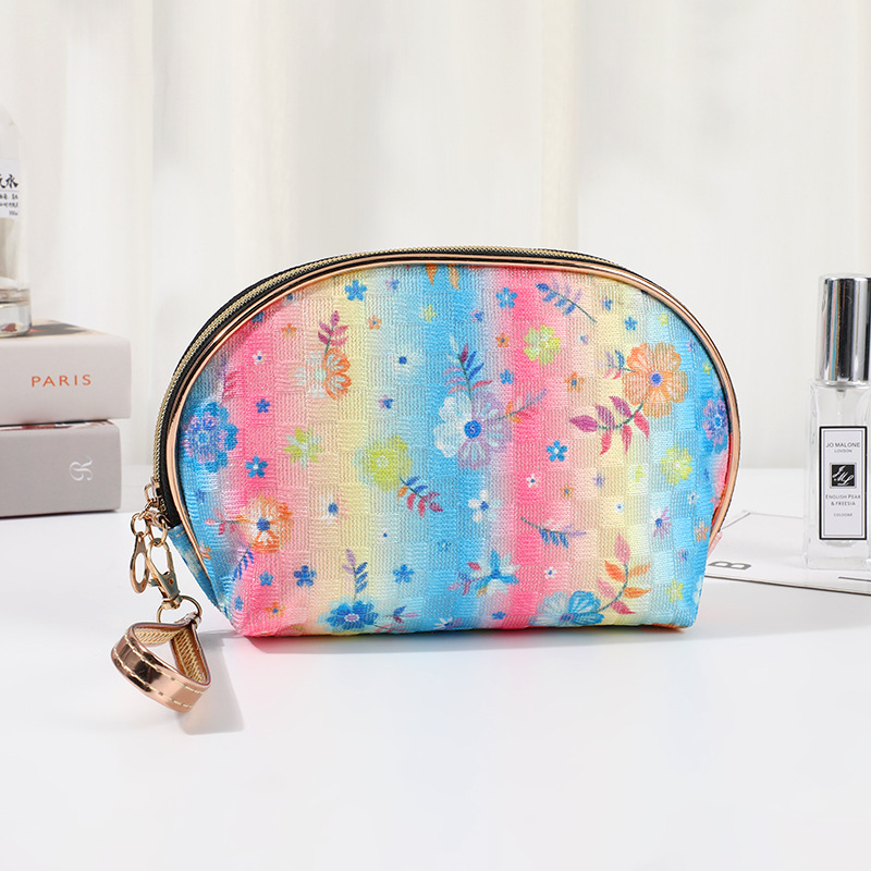 Gree Printing Cosmetic Bag Portable Large-Capacity Cosmetics Storage Bag Fashion Travel Coin Purse Zipper Bag