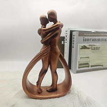 跨境新品情侣拥抱亲吻树脂工艺品家居桌面摆件情人节摆件装饰品