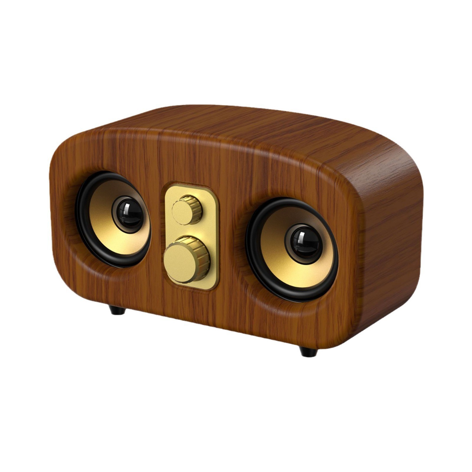 e3401蓝牙音箱双喇叭低音炮插卡u盘桌面无线复古音响新款跨境礼品