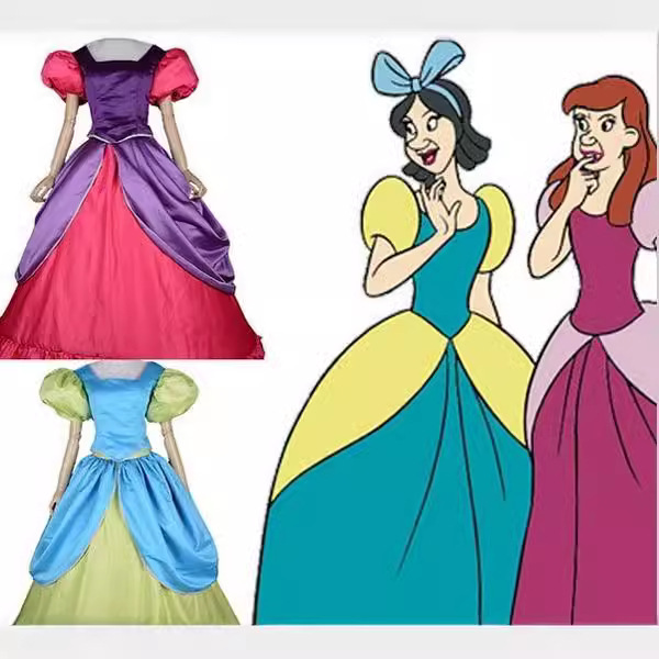 欧美辛德瑞拉cos服装 灰姑娘角色扮演 舞台演出服装 公主裙现货