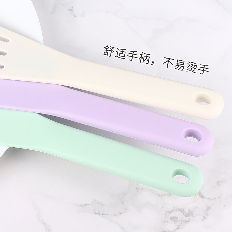 Silicone Kitchenware Silicone Spatula Oblique Slotted Turner Non-Stick Pan Dedicated Spatula Fried Steak Shovel for Frying Fish Pancake Shovel