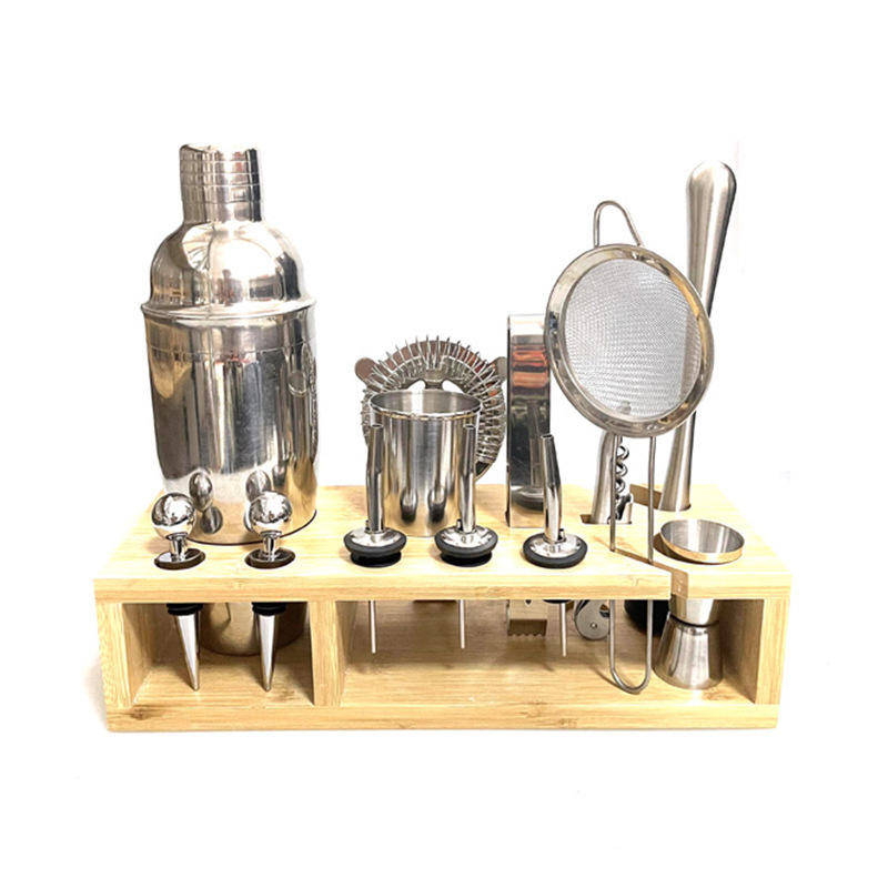 不锈钢全套工具调酒器套装基酒雪克杯用具鸡尾酒雪克壶摇酒壶酒吧