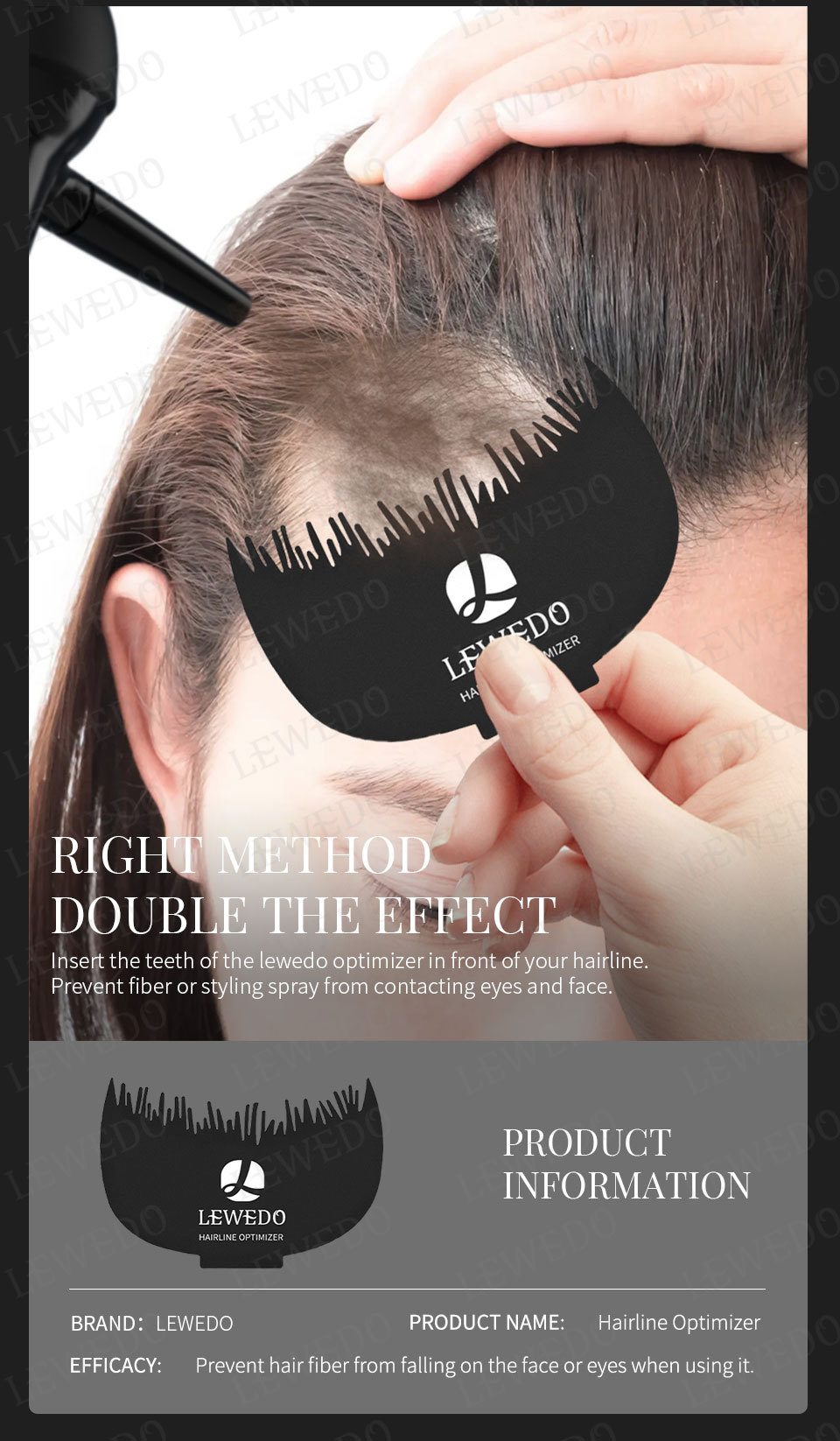 头发纤维粉一次性补发纤维25g 快速浓密纤维粉搭配梳子喷头定型水