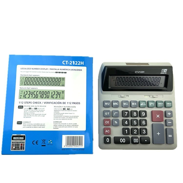 Factory Wholesale Computer 12-Digit Large Solar for Finance Purposes Calculator CT-2122 Classic Computer Keys