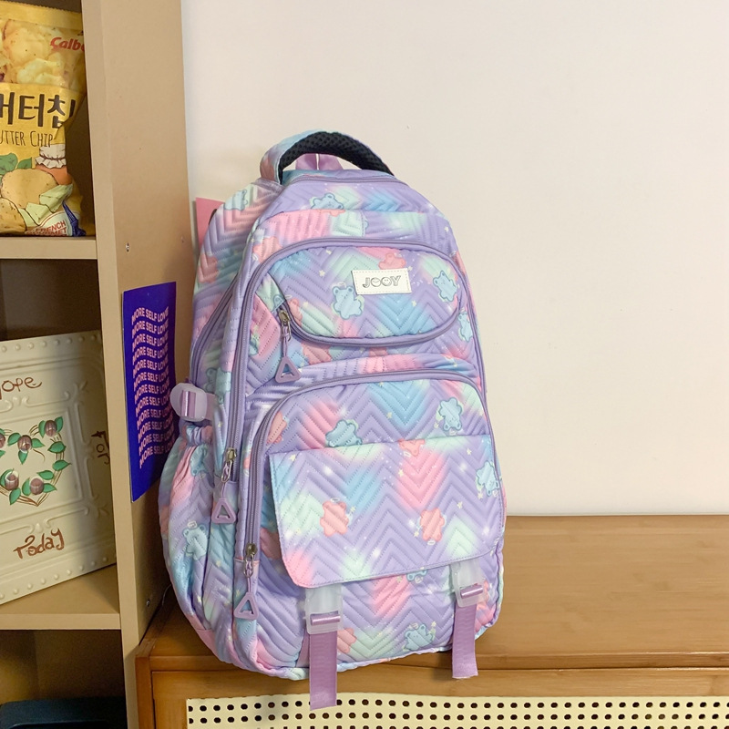 New Backpack Fashion Japanese and Korean Printed Backpack Primary School Student Junior High School Student Backpack Schoolbag Computer Bag