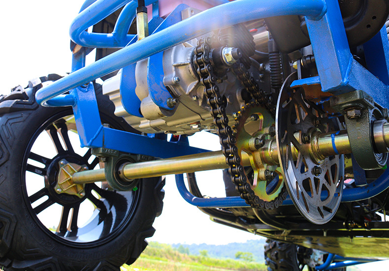 四轮越野钢管车成人全地形沙滩摩托车方向盘utv山地汽油卡丁车