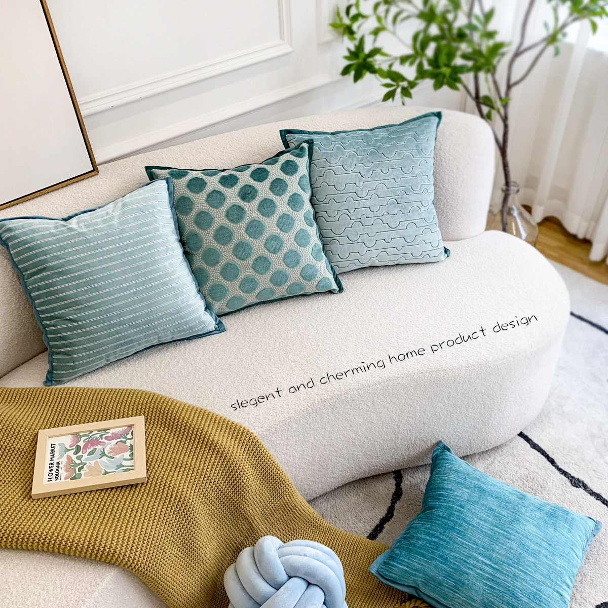 轻奢抱枕套ins风提花客厅沙发靠枕装饰床头靠垫靠背软包现货批发