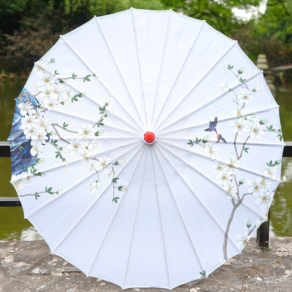 中国风绸布舞蹈伞演出伞旗袍走秀古典吊顶装饰婚礼复古道具油纸伞