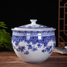 景德镇陶瓷米缸5kg10斤 20斤装米桶带盖密封罐储米箱家用面粉宝优